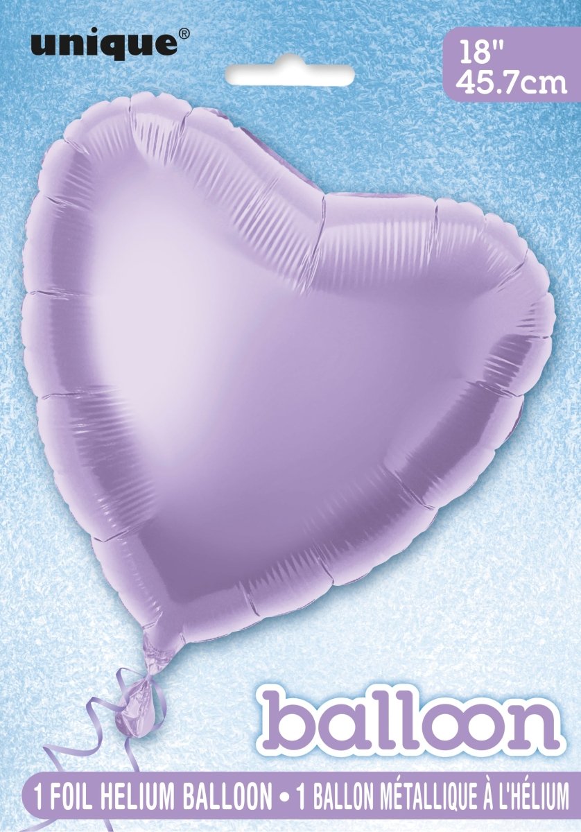 Hart Helium Ballon Lila Leeg 45cm