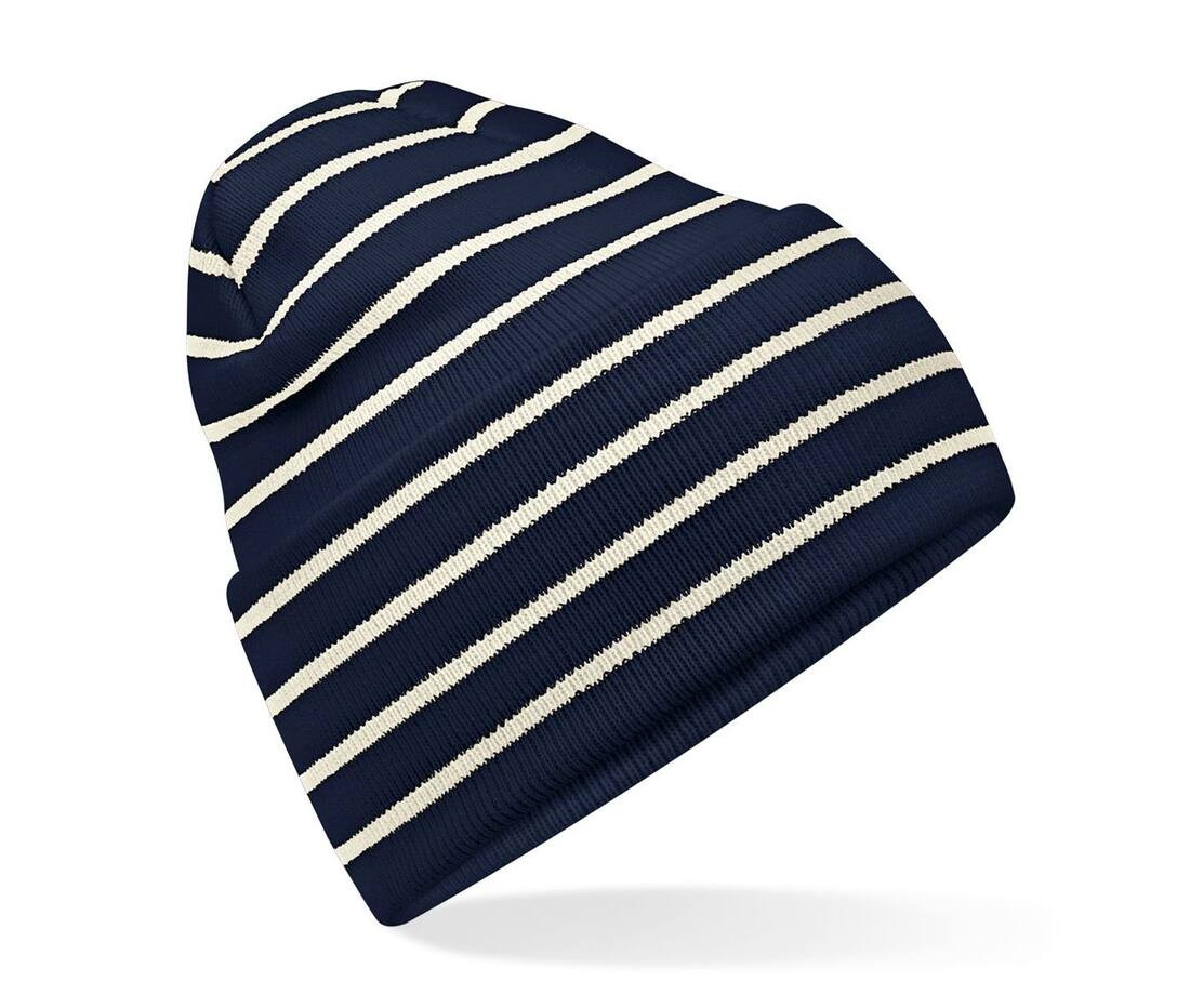BEECHFIELD BF39R - Bonnet rayé avec rabat
