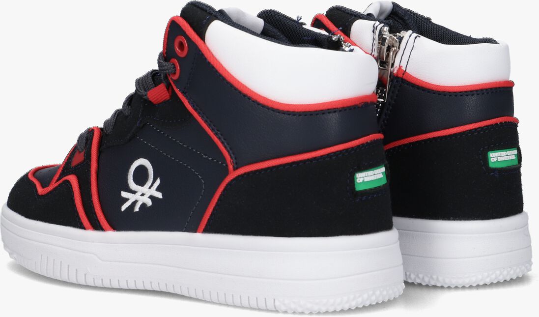 BENETTON blauwe benetton hoge sneaker rod mix