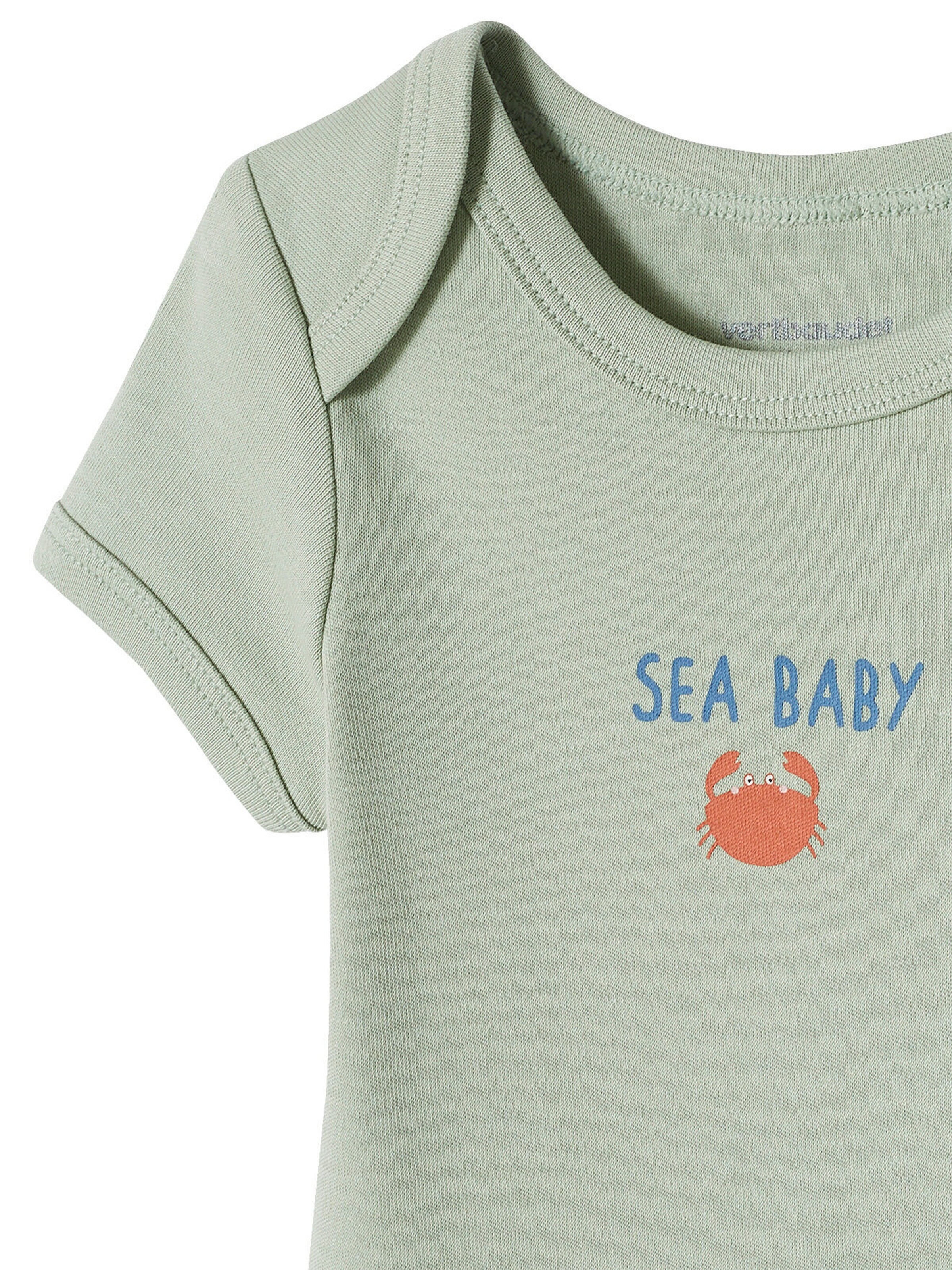 Vertbaudet 3er-Pack Baby Schlupfbodys aqua