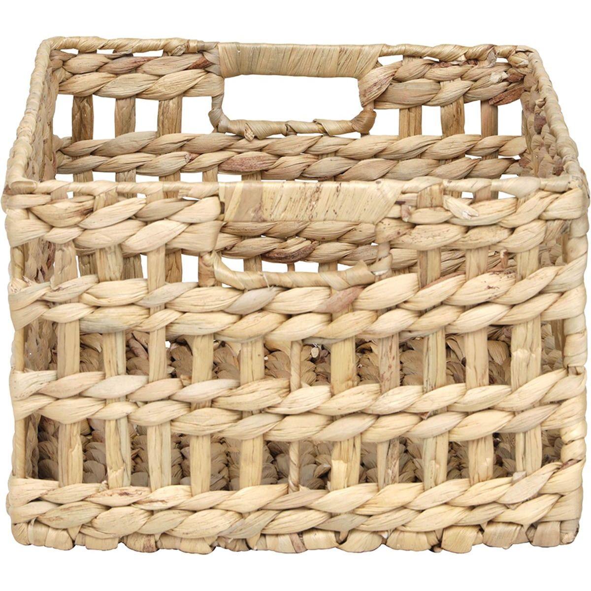 PANIERE RECTANGULAIRE GM AJOUREE MATIERE VEGETALE NATUREL