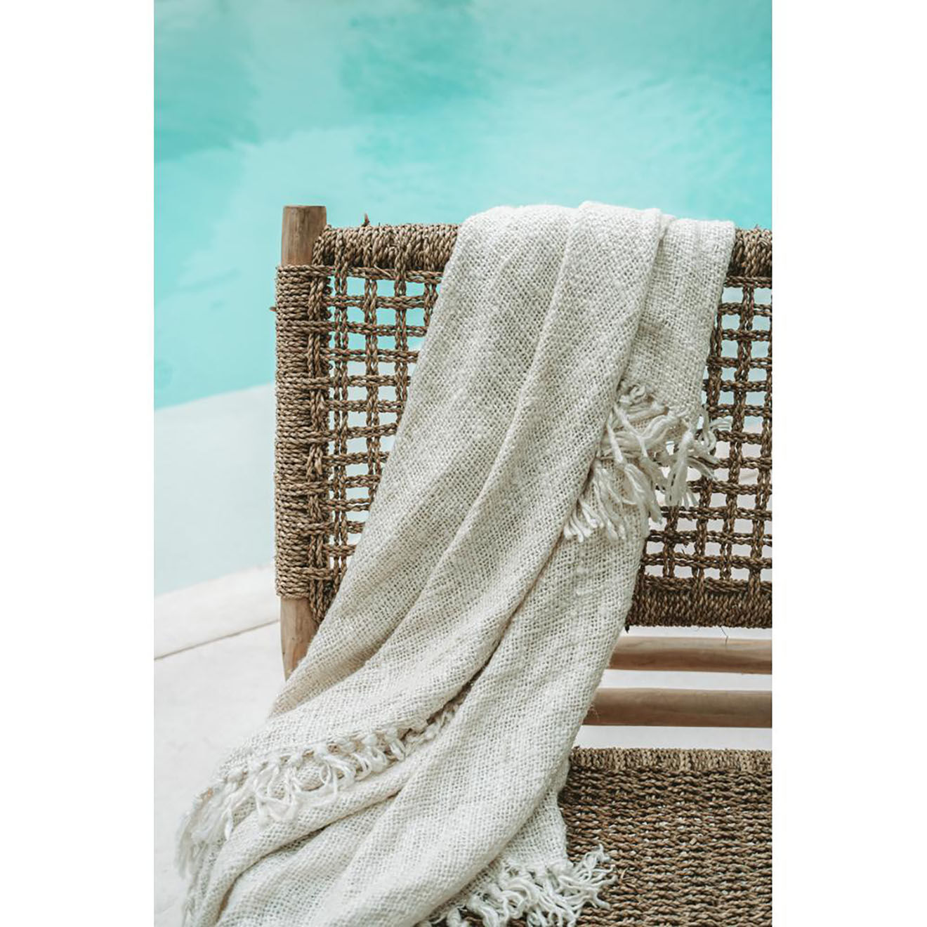 Bazar Bizar Plaid s'il vous Plaid crème - 130x170 cm