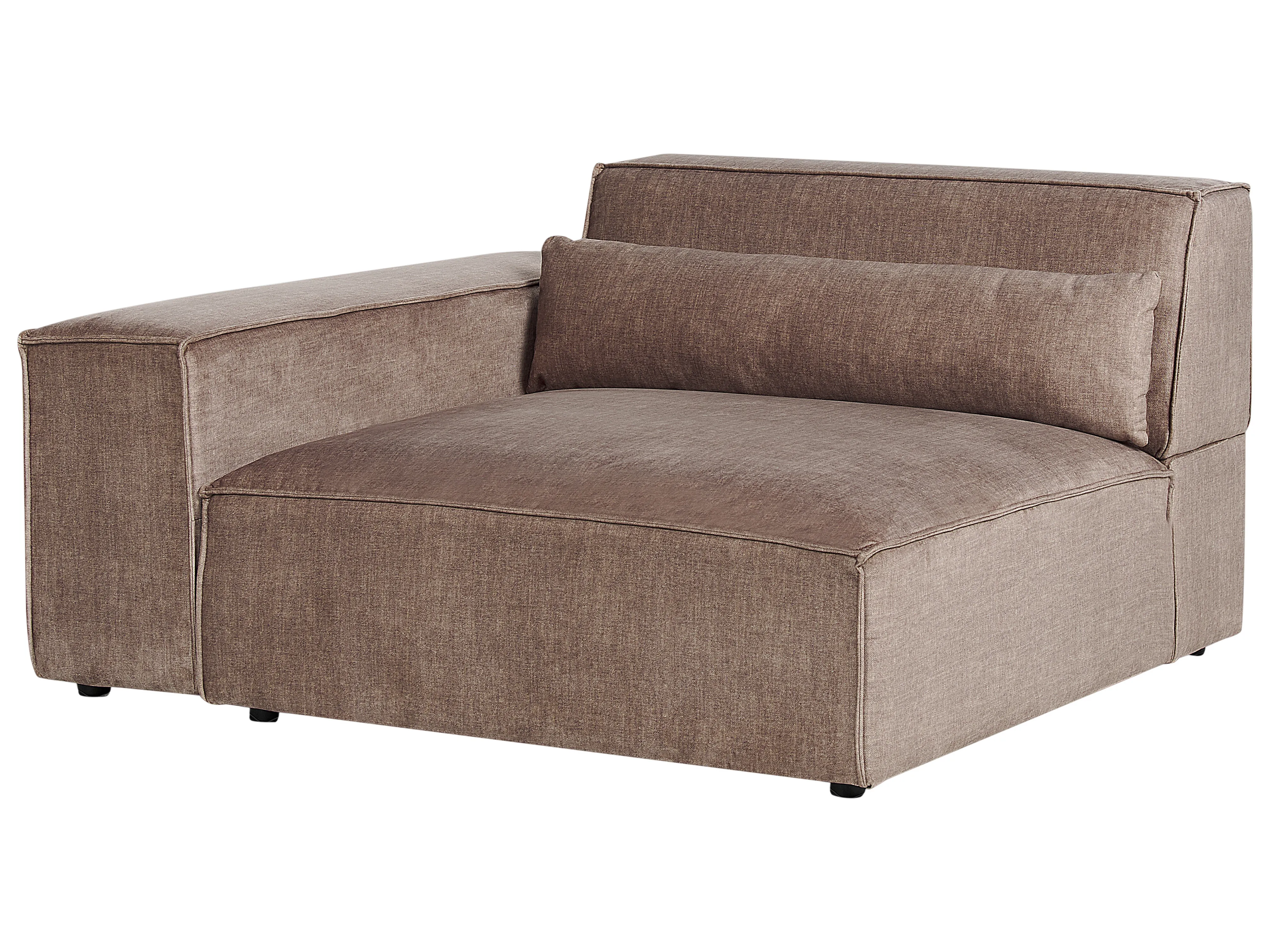 Modulaire bank 3-zits HELLNAR Stof Lichtbruin met ottomaan