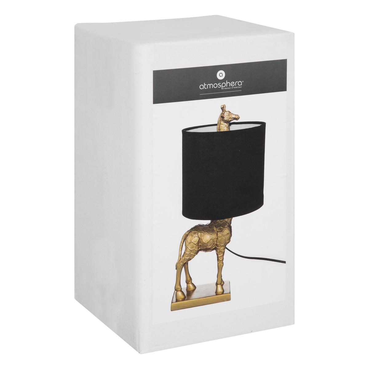 LAMPE DROITE GIRAFE DORE H.42CM