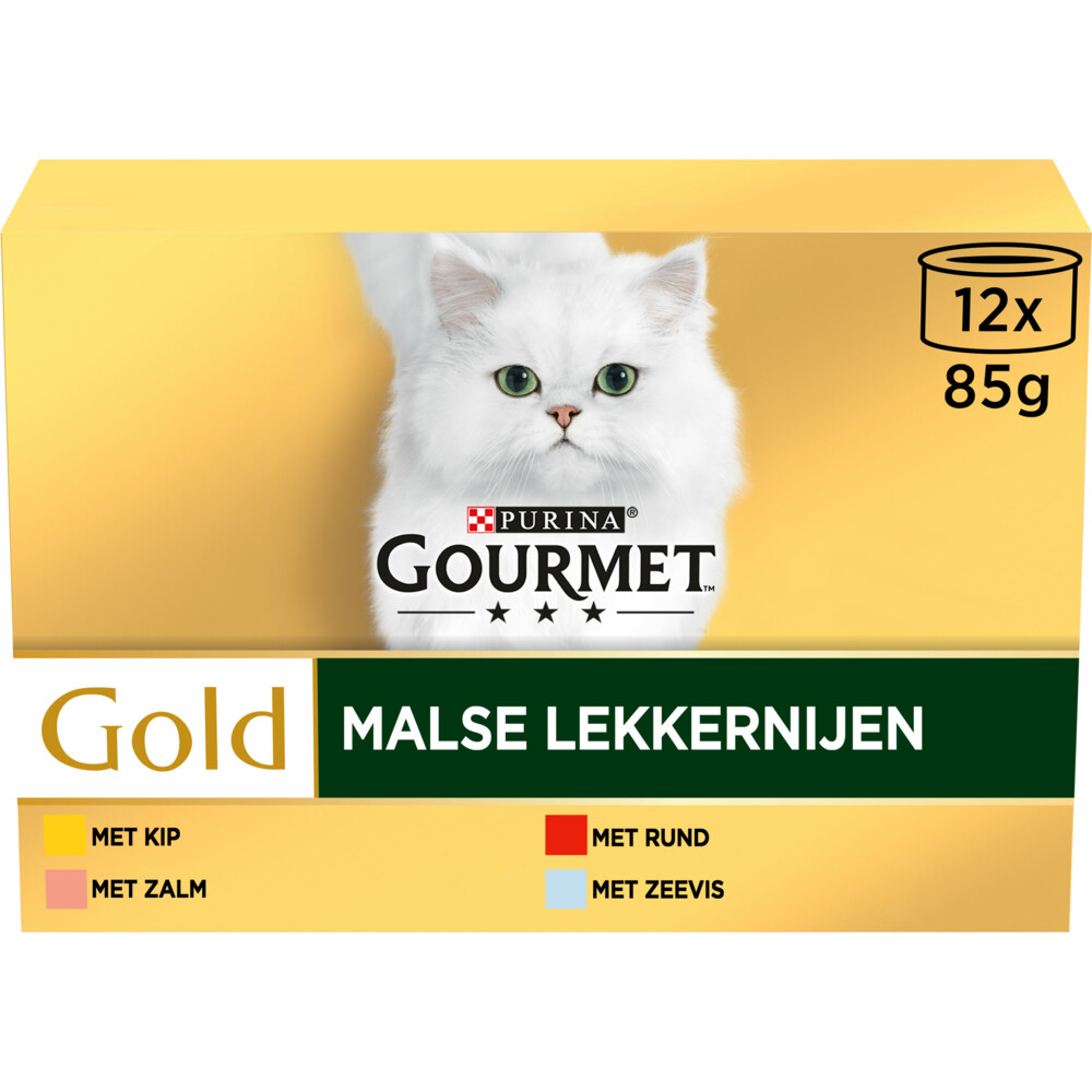 Gourmet Gold Blik Malse Lekkernijen Multipack12 x 85 gr