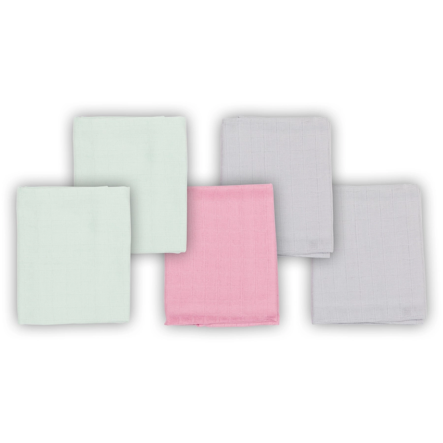 fillikid Baumwollwindel 5er Pack uni 70x70 cm