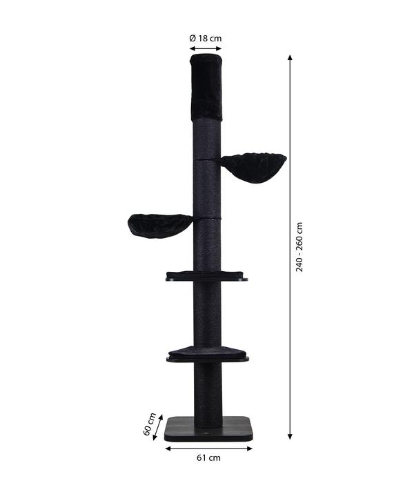 Dehner Lieblinge Kratzbaum Isis, schwarz, ca.