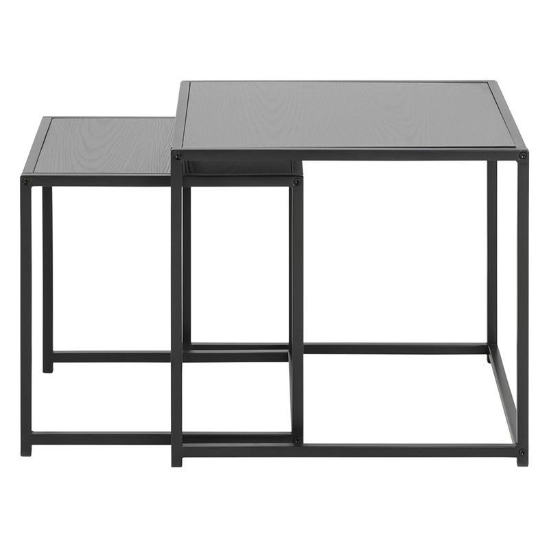 Bijzettafel Top Zwart (set van 2)