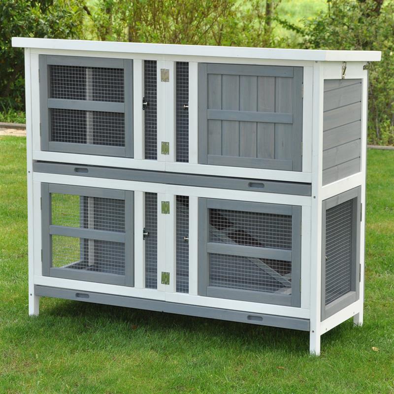 Nanook Hasenstall XL Linus faltbar grau 120x50x104 cm