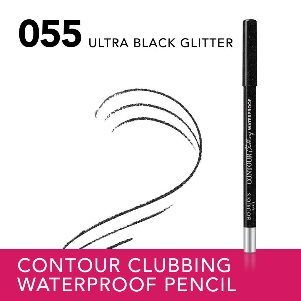 Contour Clubbing Waterproof oogpotlood -Ultra black glitter 55