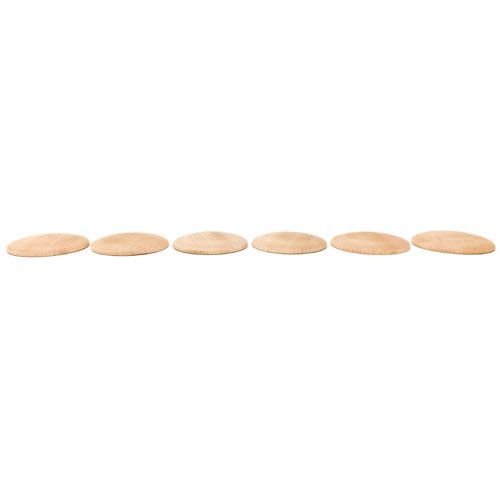 Grapat houten schijfjes - naturel (6st)