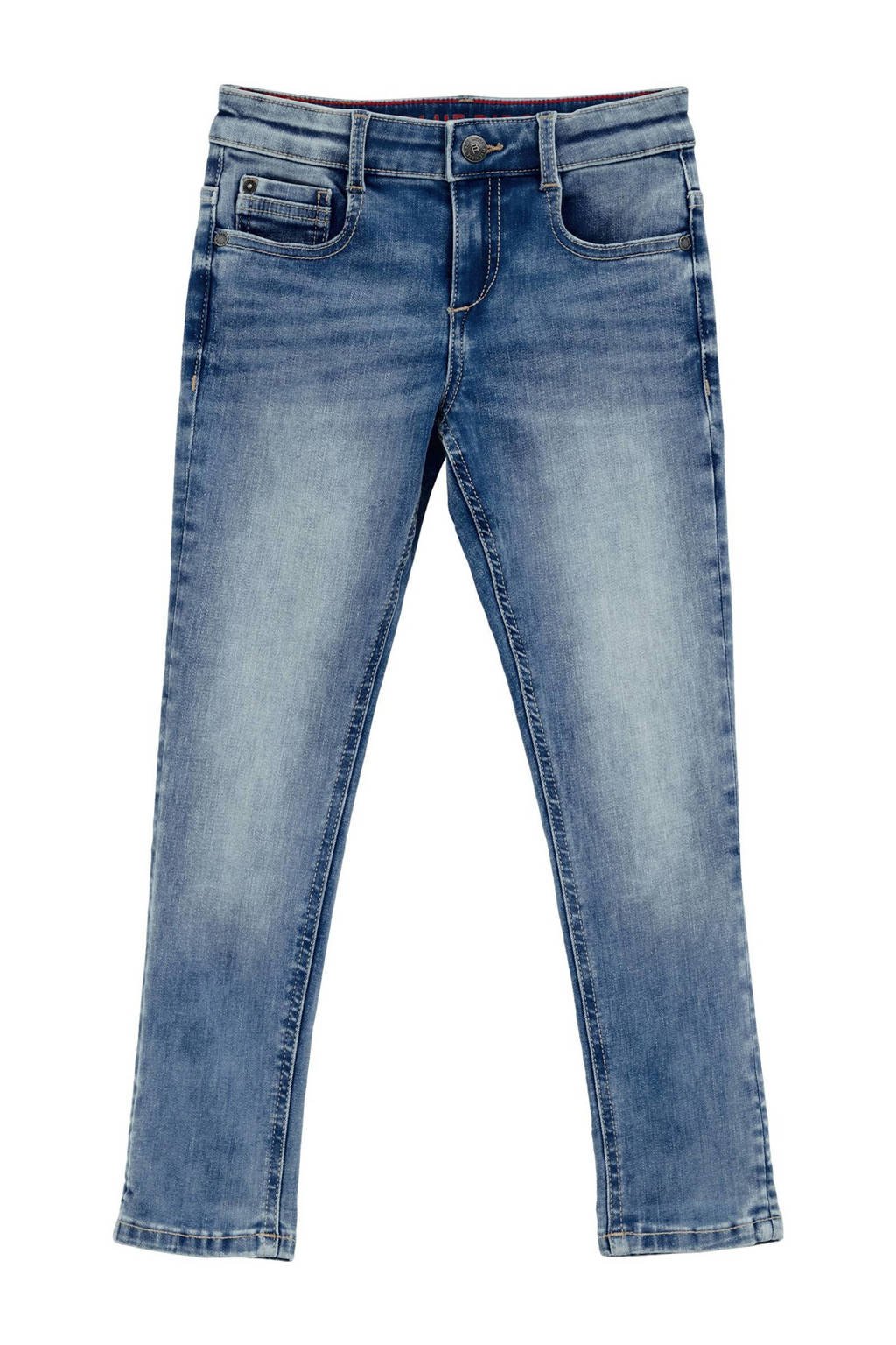 WE Fashion tapered tapered jeans lichtblauw