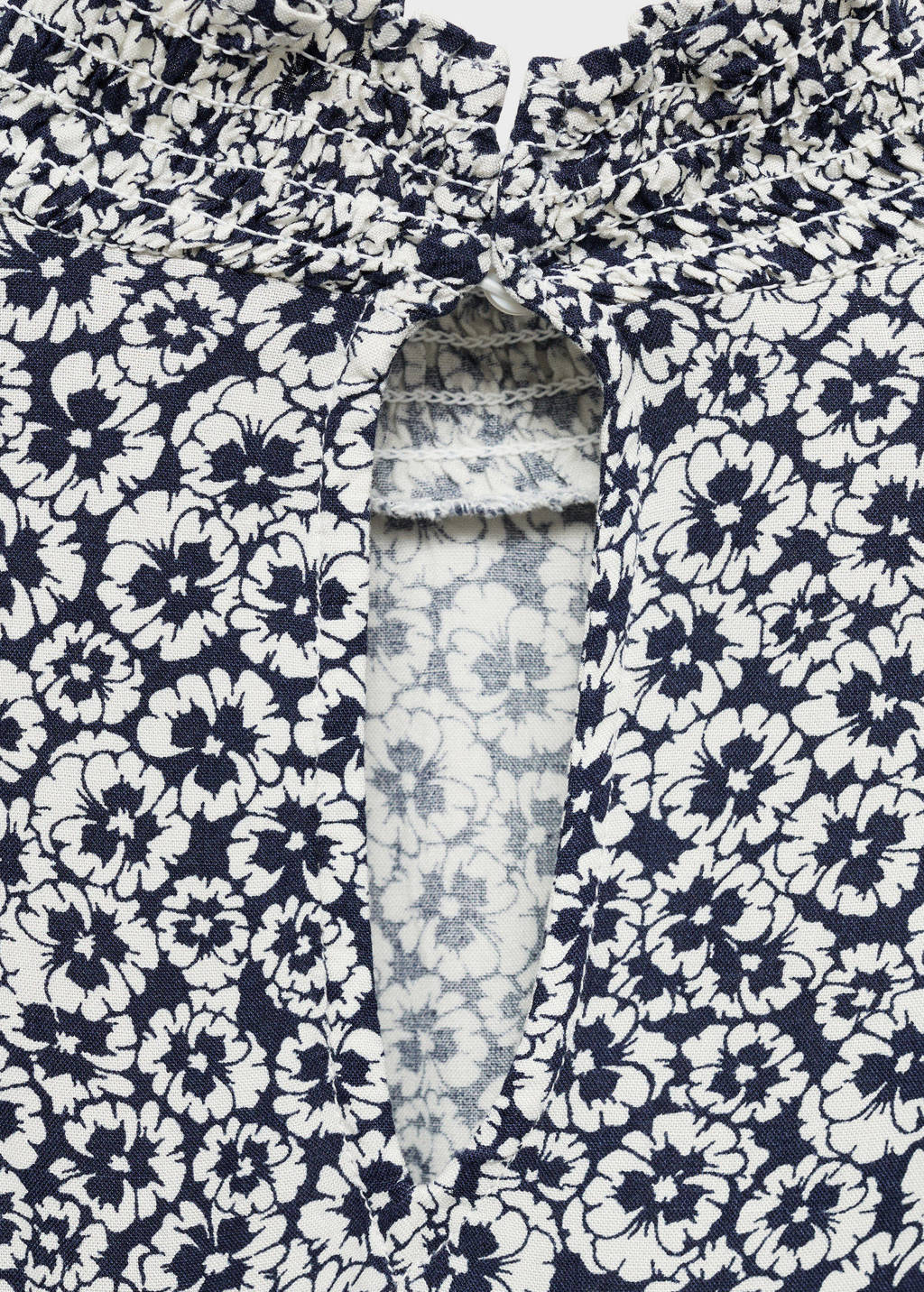 MANGO TEEN gebloemde jurk donkerblauw/ecru