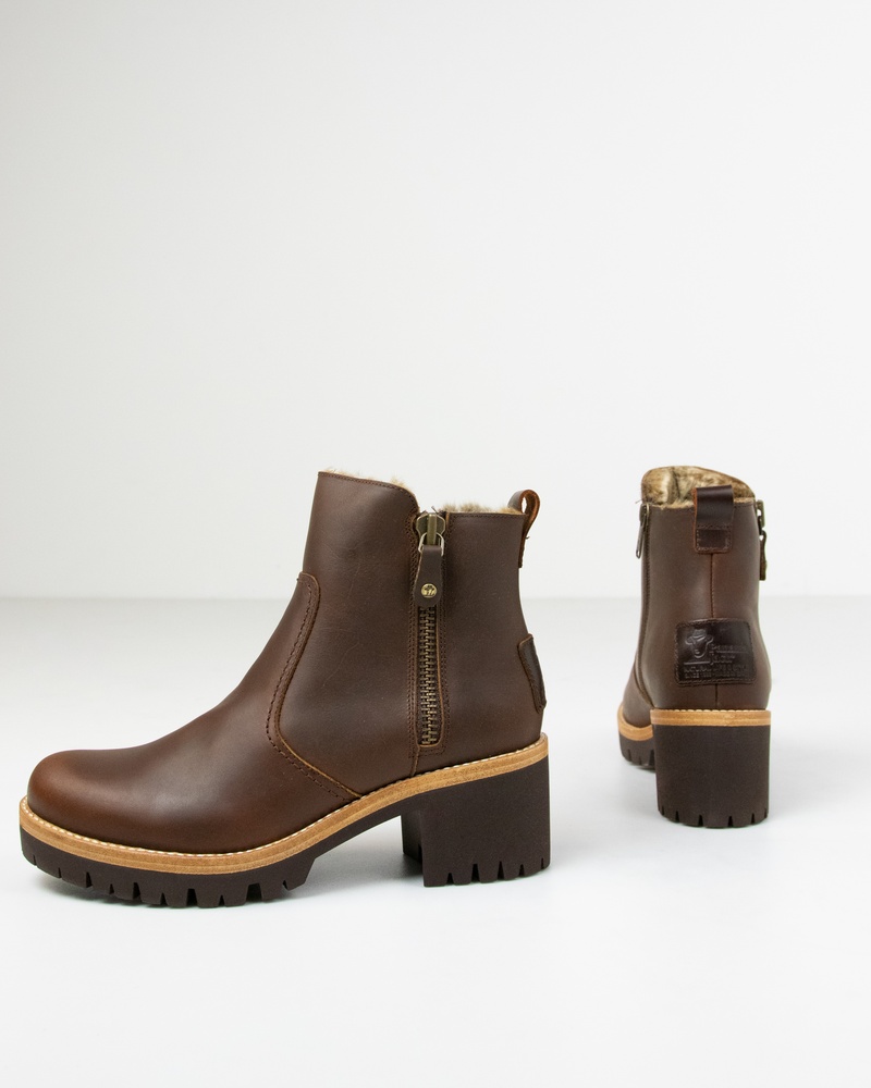 Panama Jack Pauline Rits- & gesloten boots  - cognac