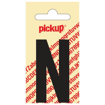 Pickup plakletter N zwart mat 60 mm