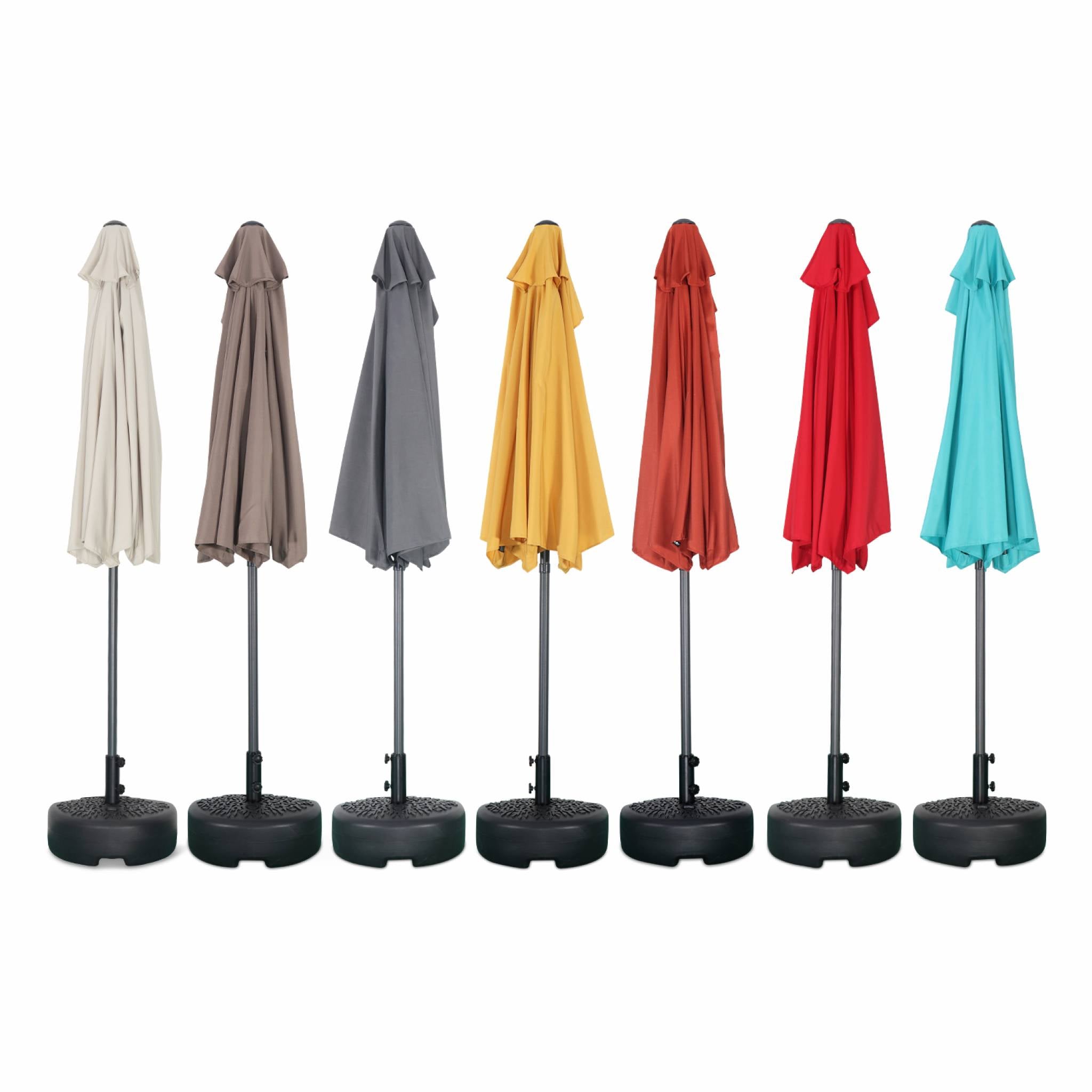 sweeek - Halve parasol voor balkon 2,5m met centrale mast
