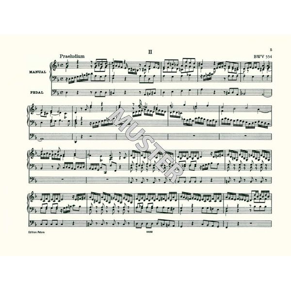 Edition Peters Bach 8 kleine Präludien Orgel