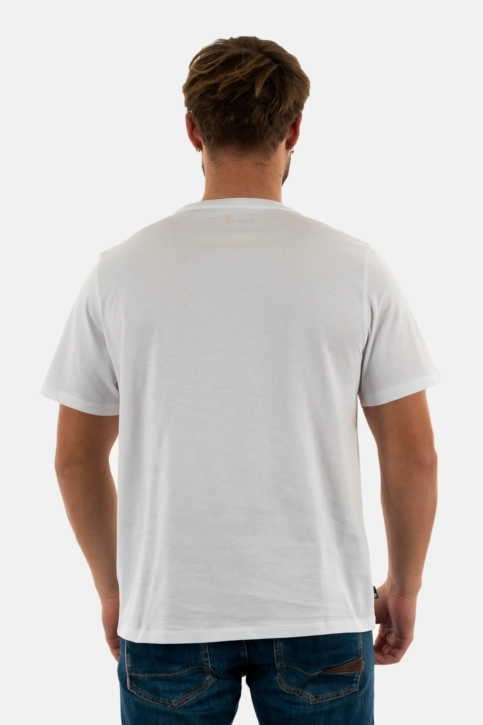 Tee shirt timberland stack logo 1001 white