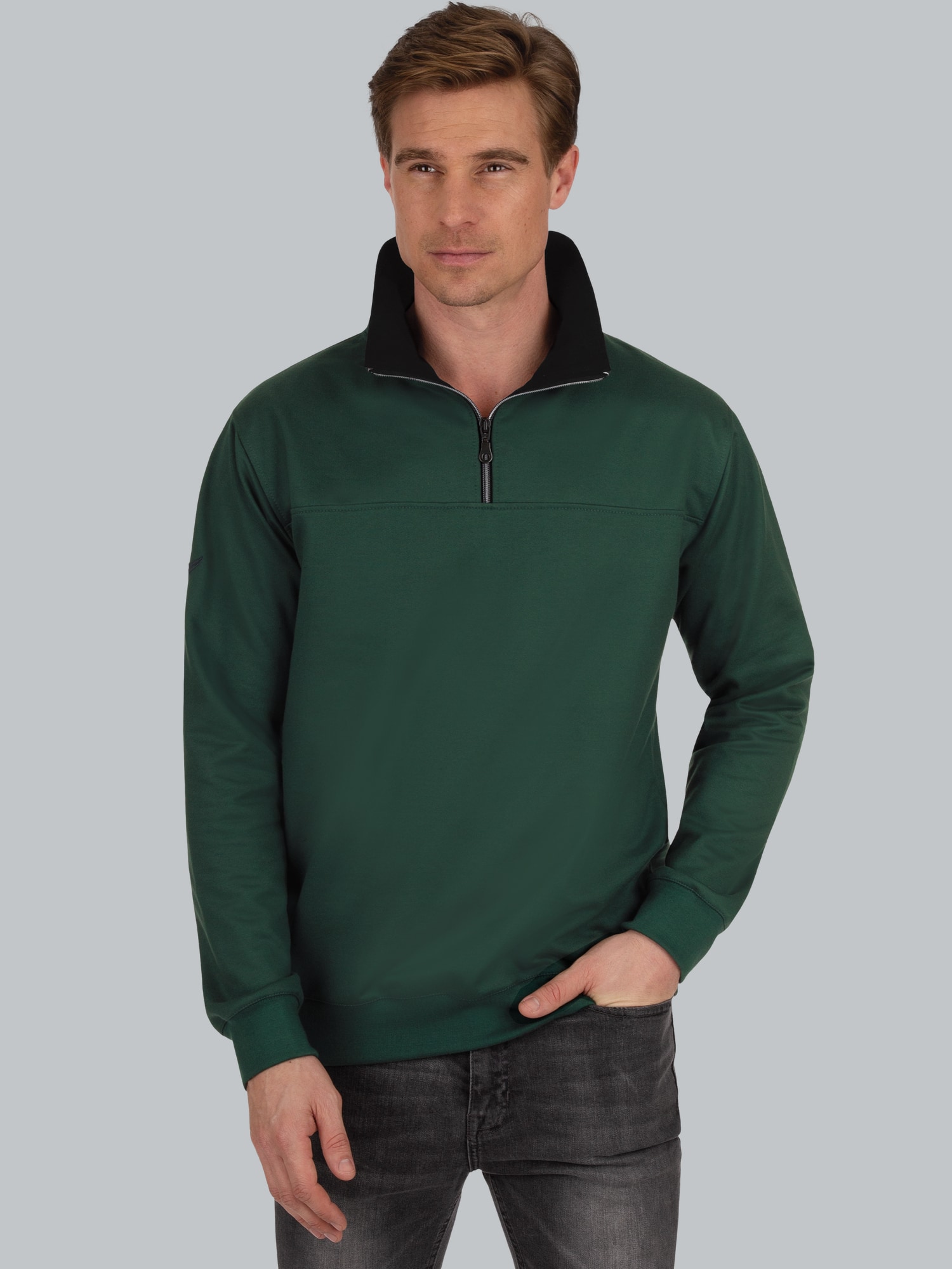 Sweatshirt mit Reißverschluss Tanne