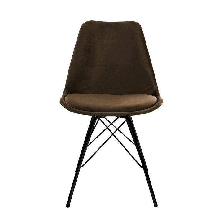 Kick collection - Stoel Velvet - Koffiebruin