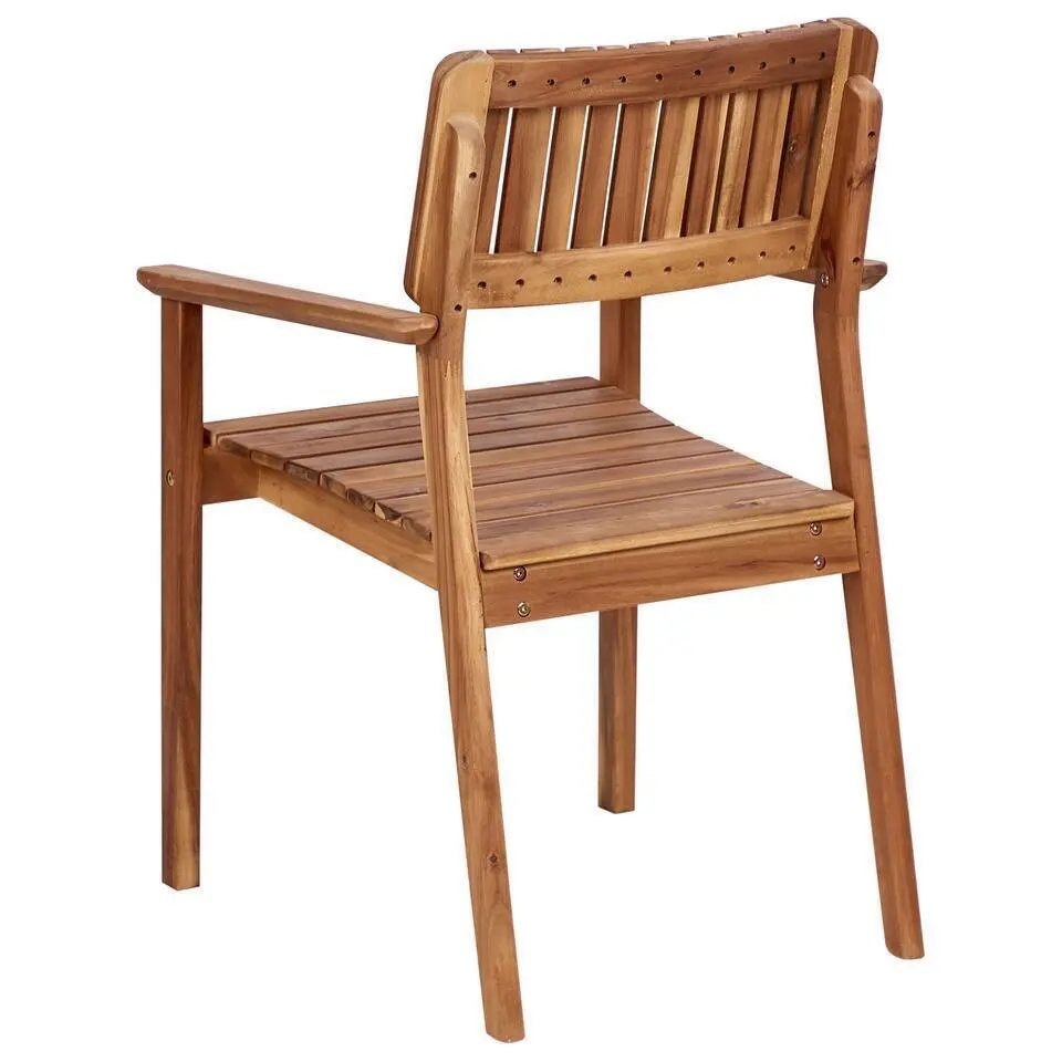 AGELLO- Tuinstoel set van 2 - Lichthout - Acaciahout