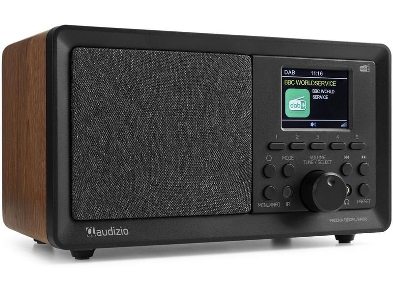 Audizio DAB  Radio Padova Braun/Schwarz Digitalradio mit Farb-LCD-Display