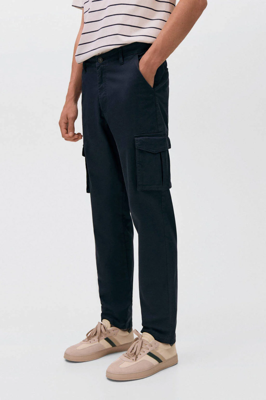 MANGO TEEN cargo broek donkerblauw