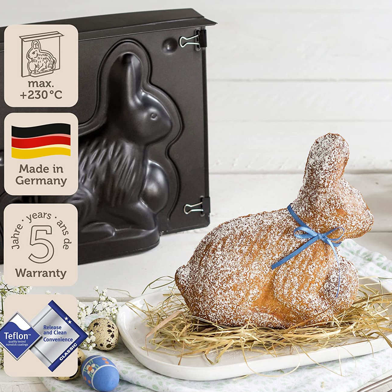 Moule pâtisserie 3D lapin de Pâques