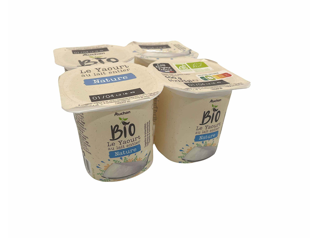 IOGURTE AUCHAN BIO NATURAL 4X125G