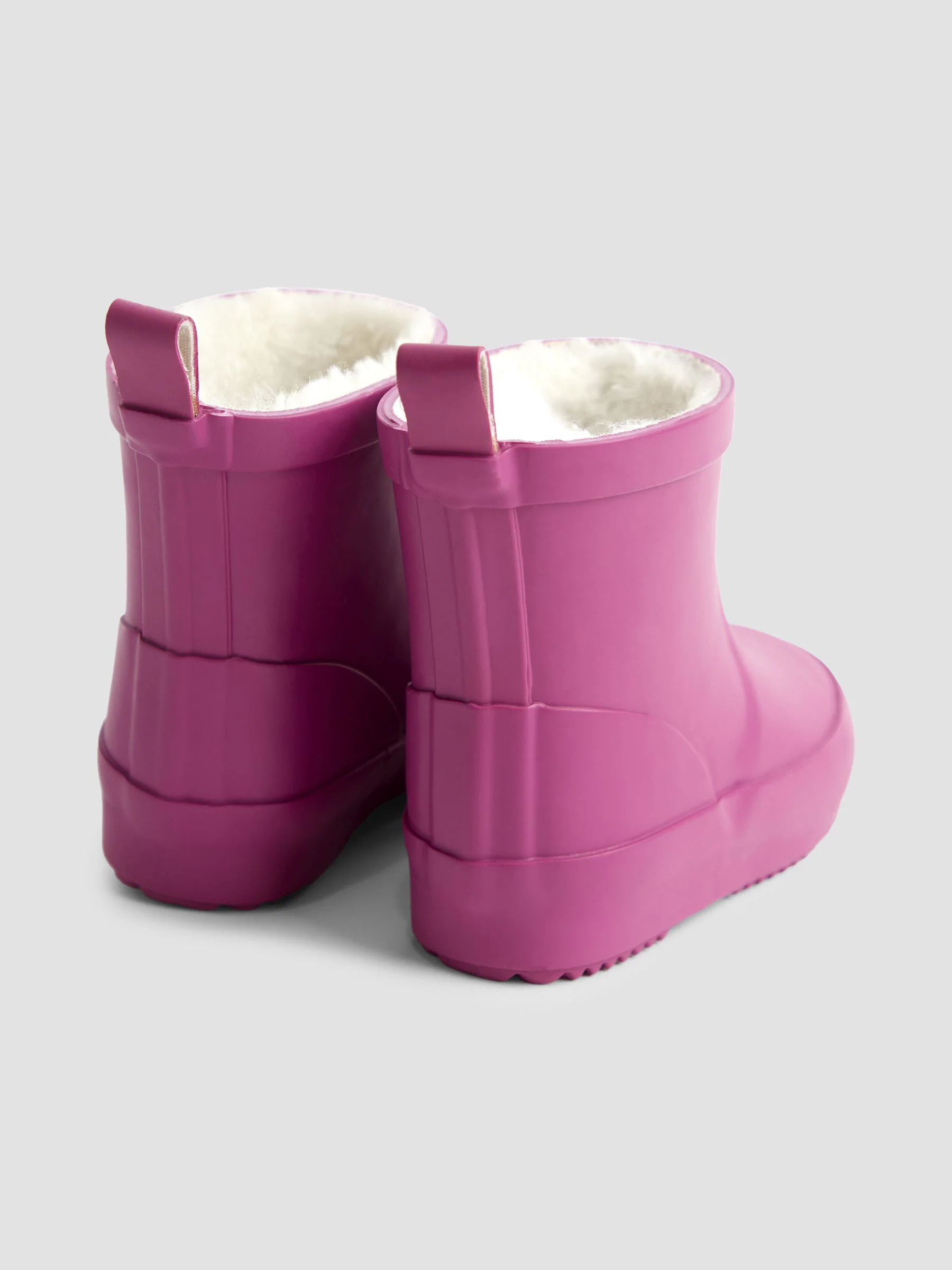 Paarsrood - JoJo Maman Bébé Print Cosy Short Wellies