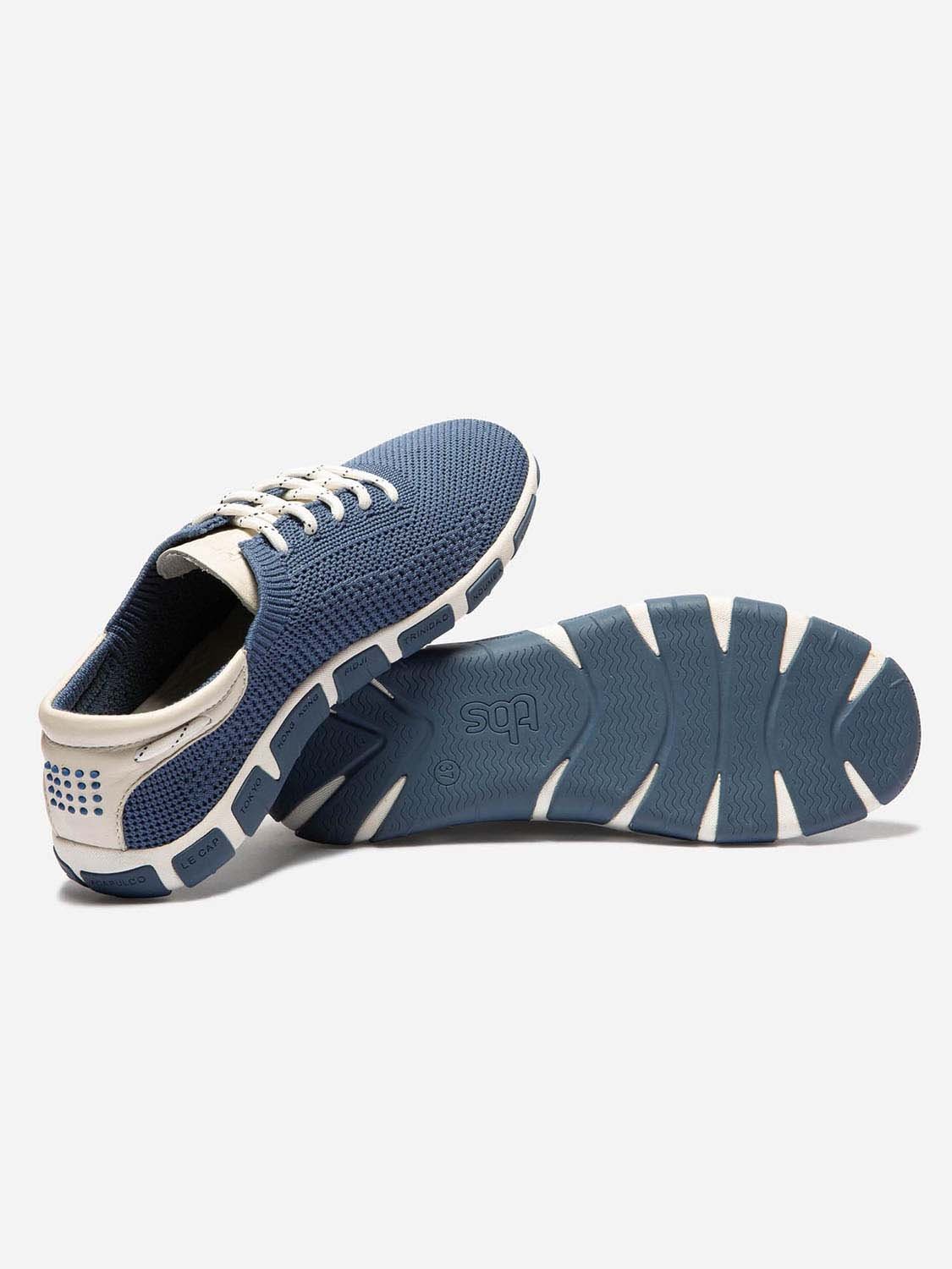 Tennis Femme Textile Recyclé Bleu