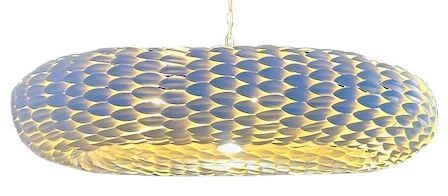 LB750-8+1 ovaal textured white Coco  | Leclercq & BouwmanB110 x D53 cm