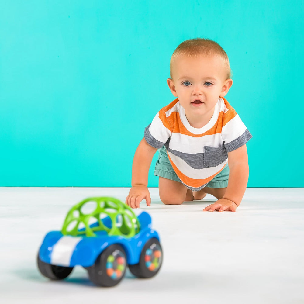 Køb Bright Starts Blue Legetøj Bil Rangle & Roll Buggie™