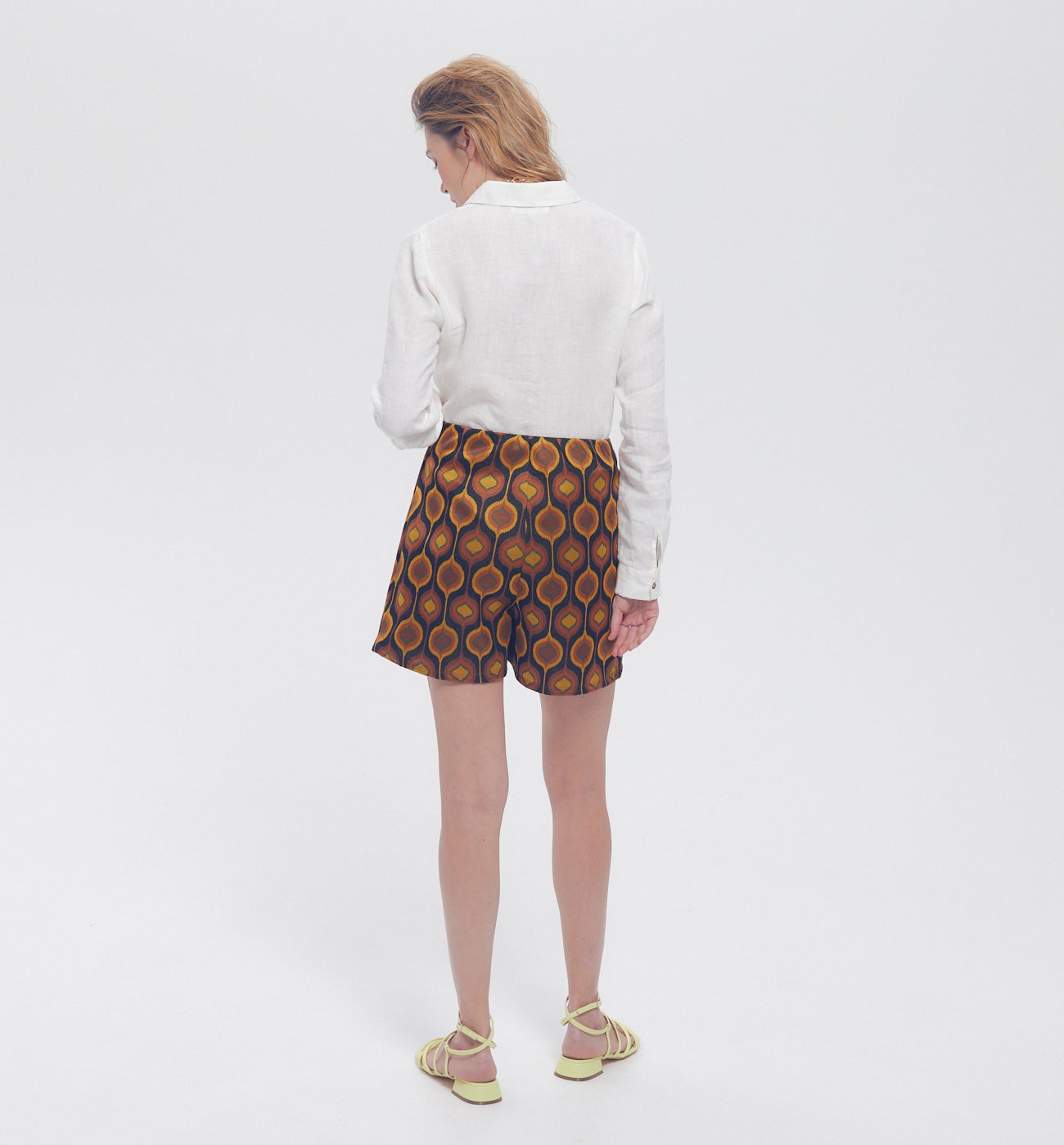 Short à motifs jacquard Femme - Imprimé noir