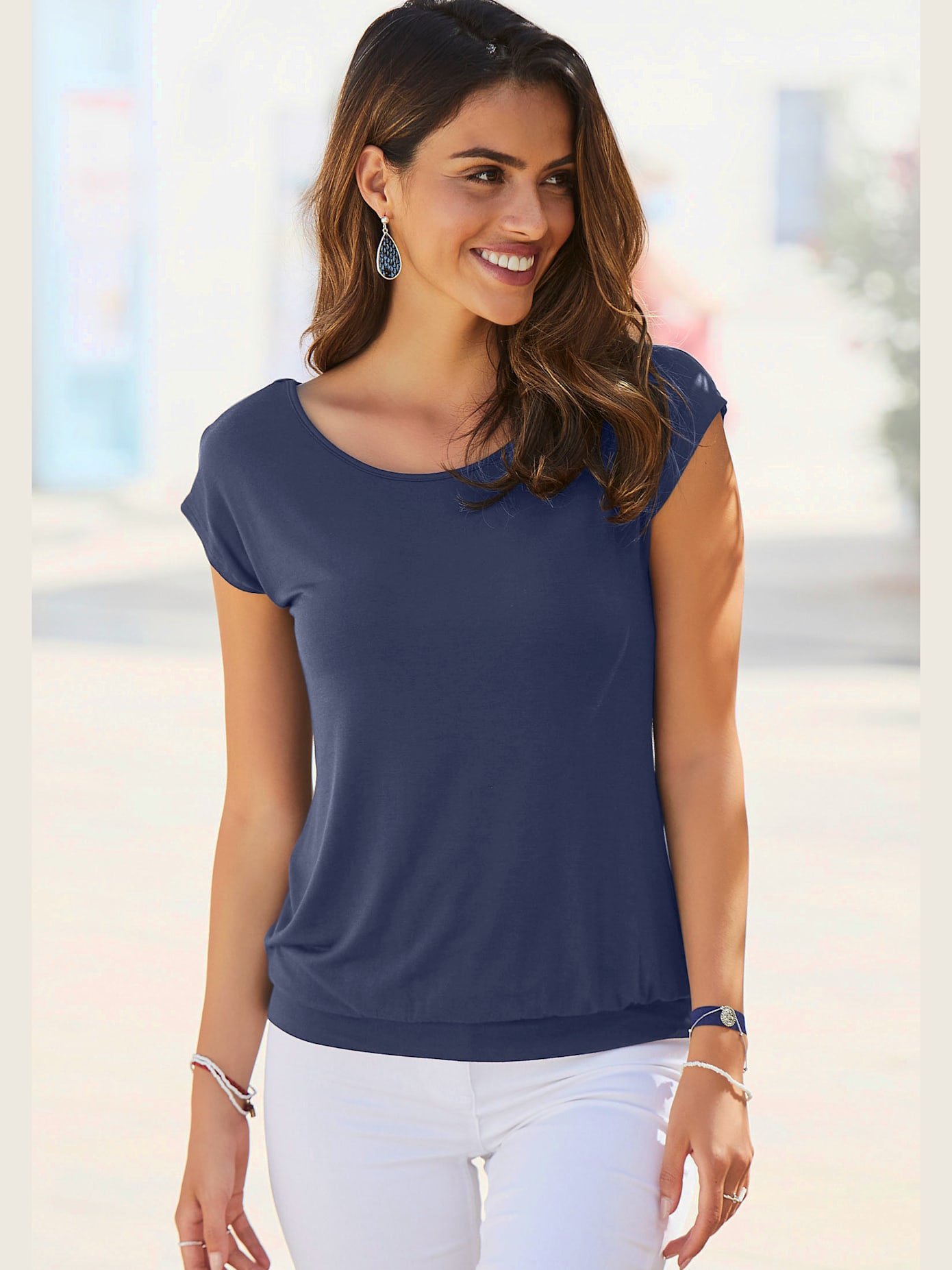 T-shirt long t-shirt lascana aux superbes coloris