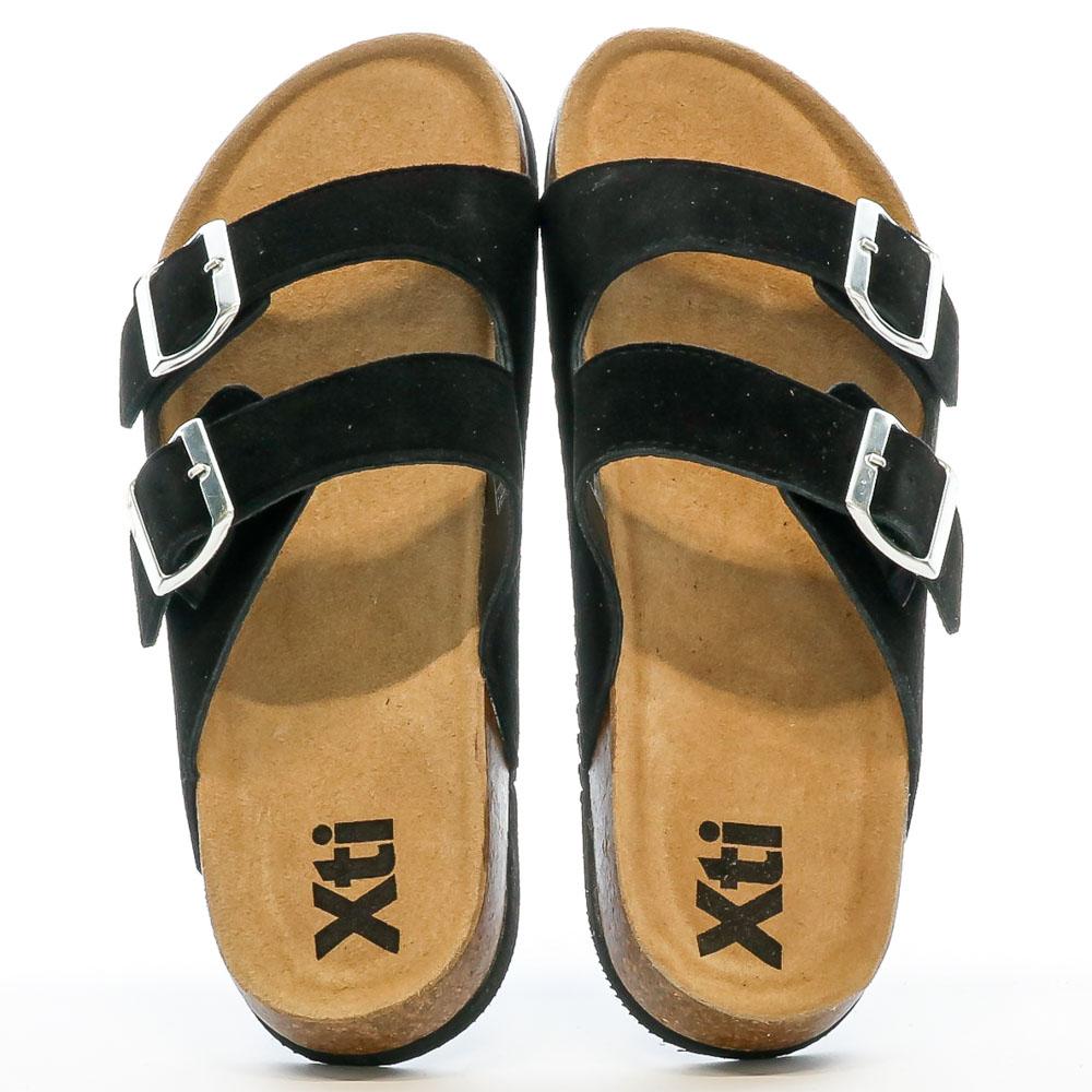 Xti Sandales Noires Homme Xti Cuir 142553