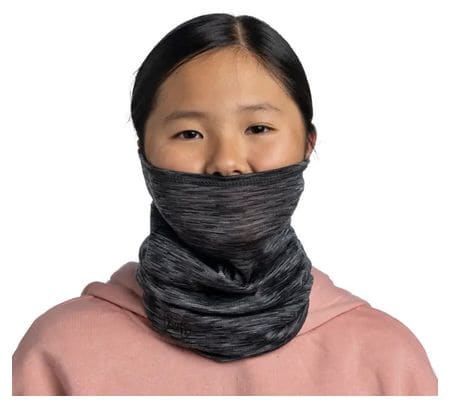 Tour de Cou Buff Merino Lightweight Enfant Multistipes Noir