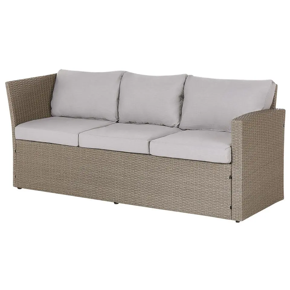 BARDI - Loungeset voor 5 - Natuurlijk - PE rotan