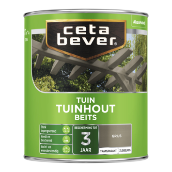 CetaBever Tuinhoutbeits zijdeglans transparant grijs 750 ml