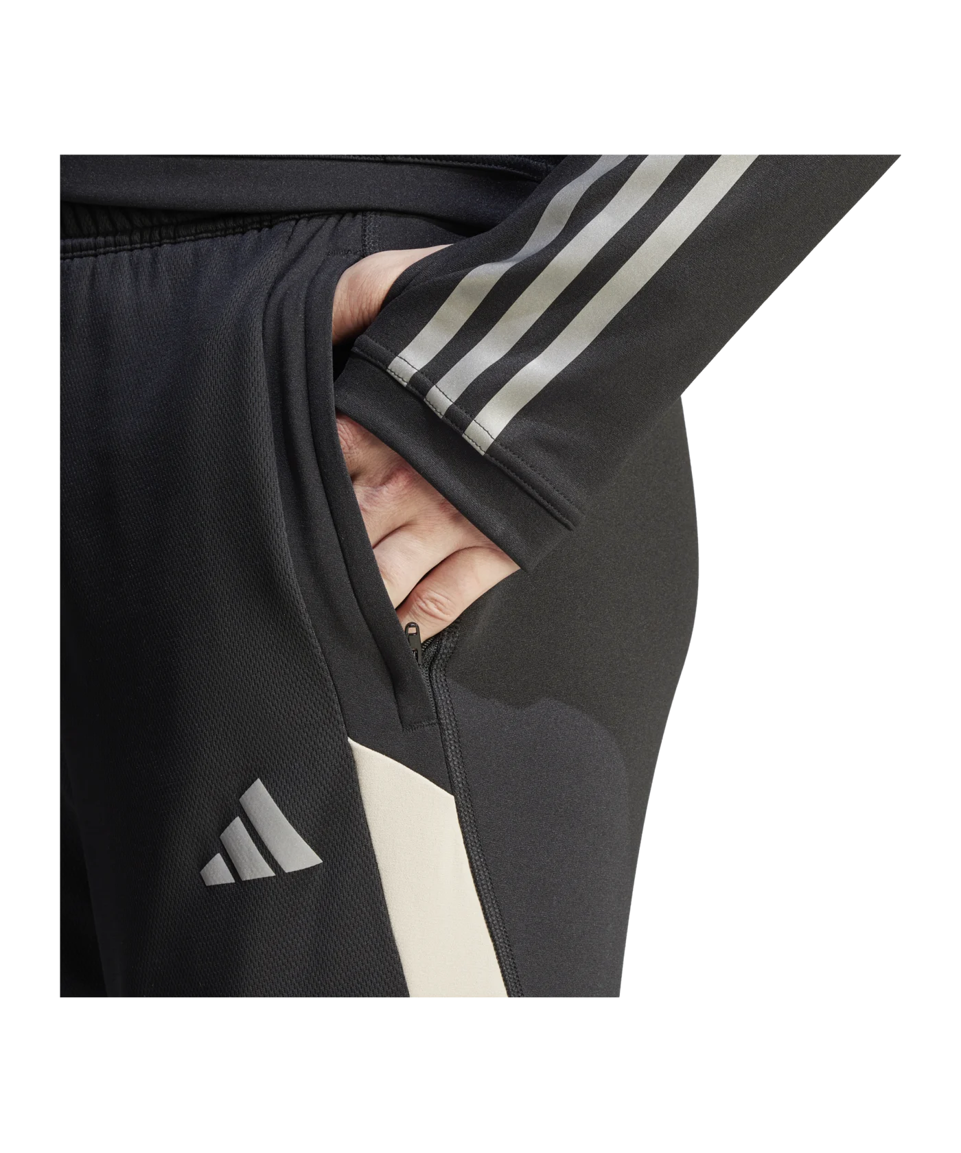 adidas Tiro 23 Competition Trainingshose Winter Schwarz Beige