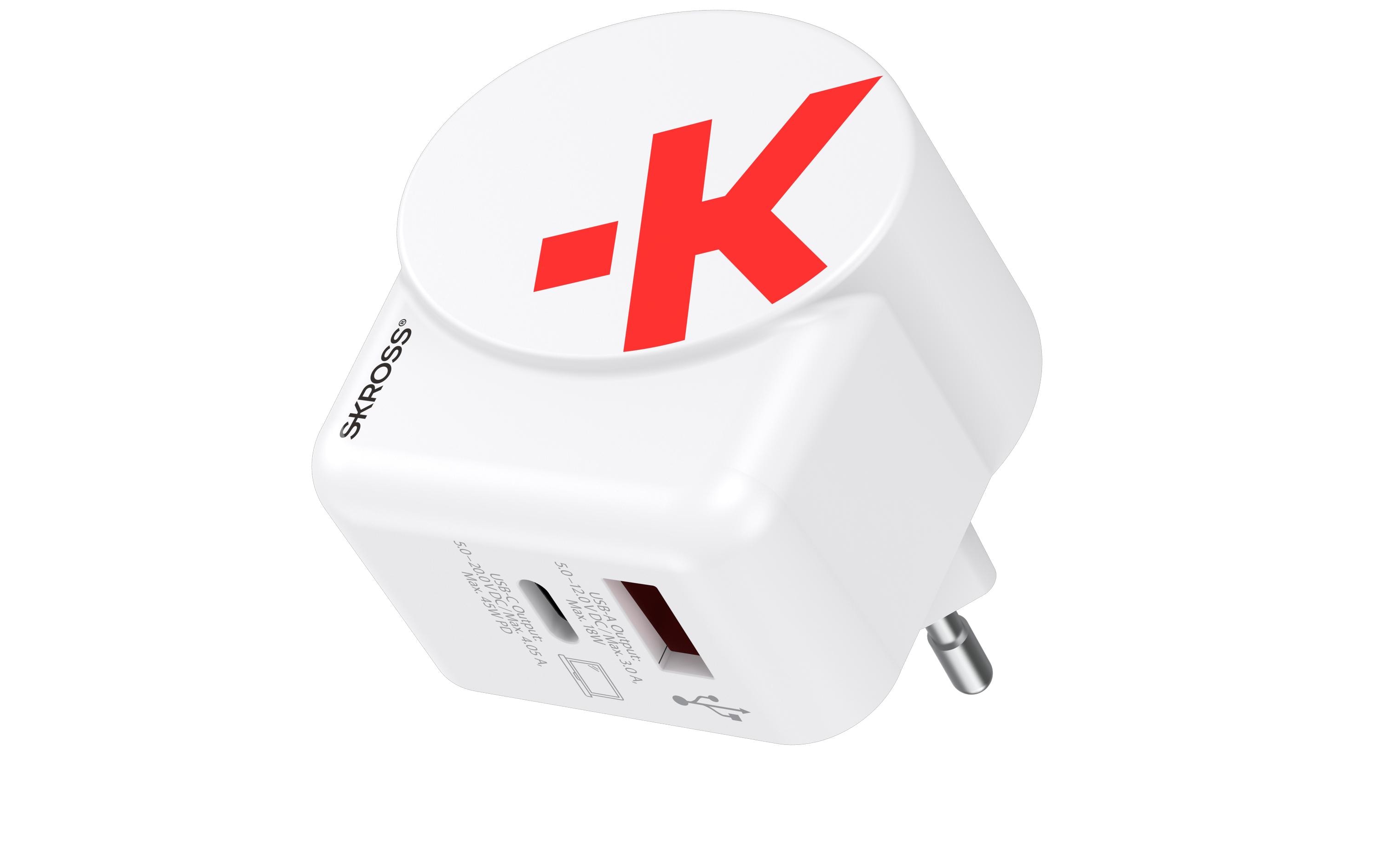 USB-Wandladegerät Euro USB Charger AC45PDEuro USB-Charger für zwei USB-Geräte