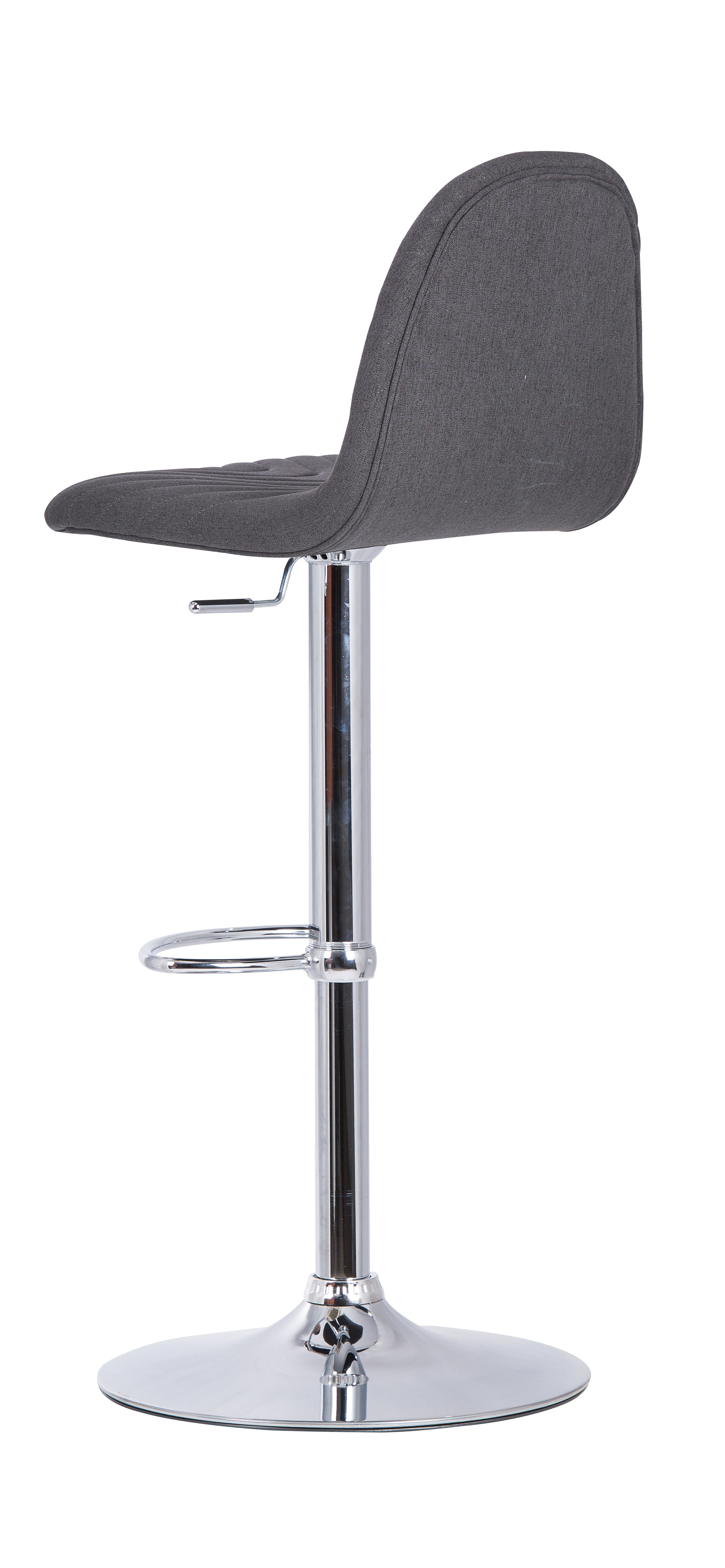 byLIVING Barhocker CASINO, 2-er Set, Webstoffbezug anthrazit, Gestell chrom