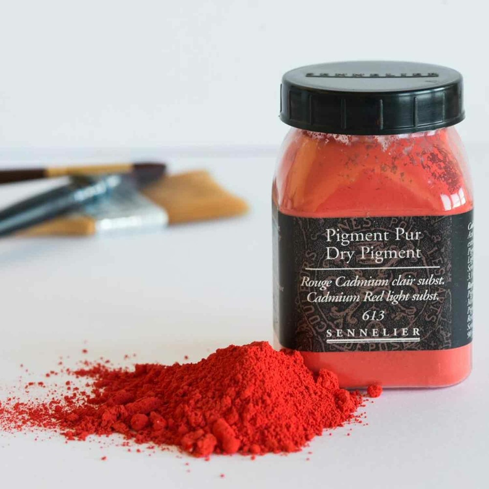Pigment pour création de peinture - pot 90 g - rouge de cadmium clair substitut