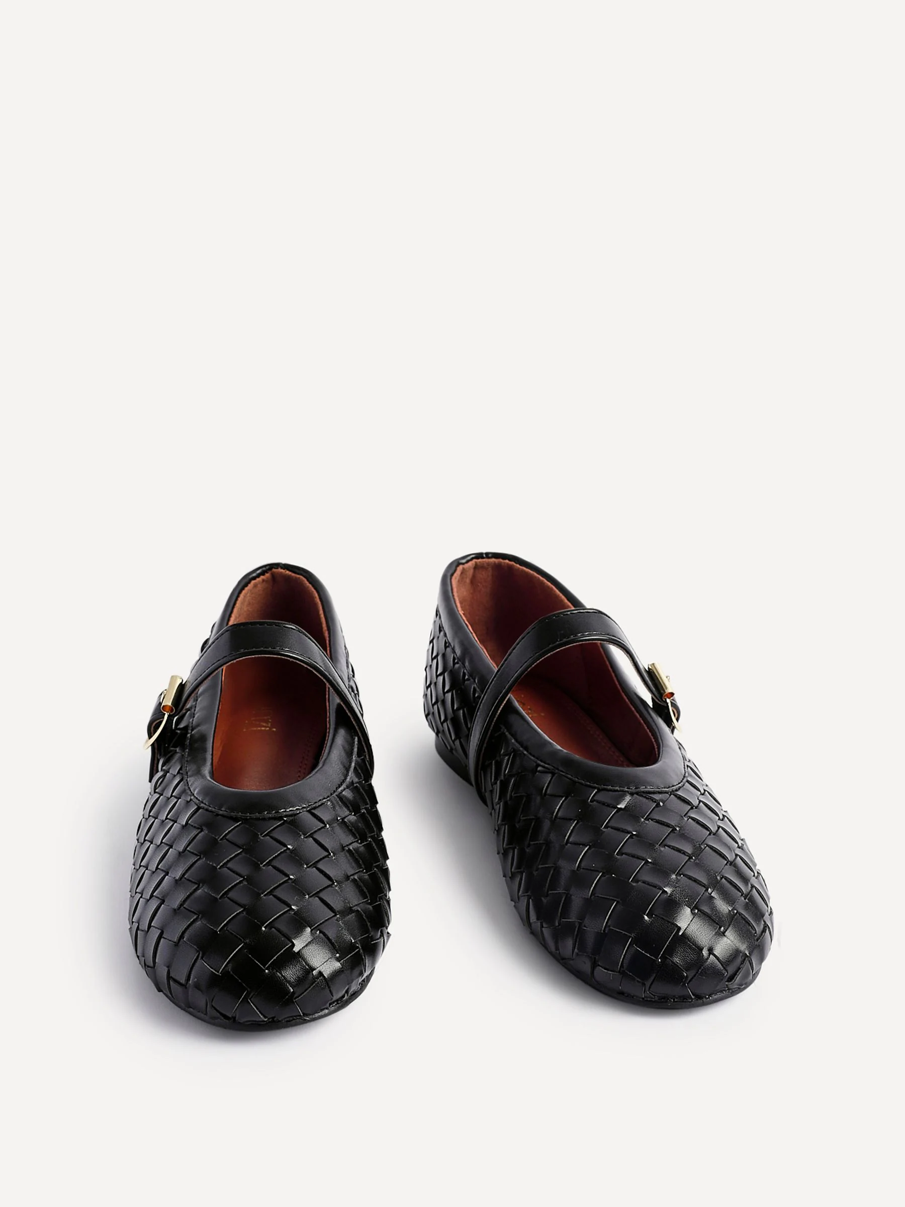 Zwart - Linzi Dagelijkse Geweven Lage schoenen Met Gesp