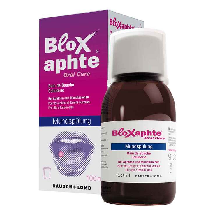 BloXaphte® Oral Care Mundspülung bei Aphthen und Verletzungen im Mund, 100 ml