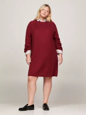 Vestido Curve Cable Knit Pure Wool Relaxed