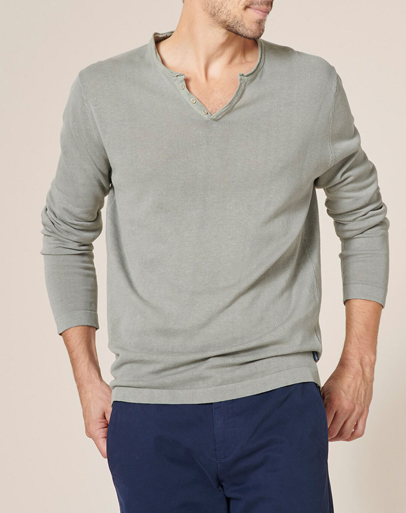 Harris Wilson Pull en Lin & Coton Mikael gris
