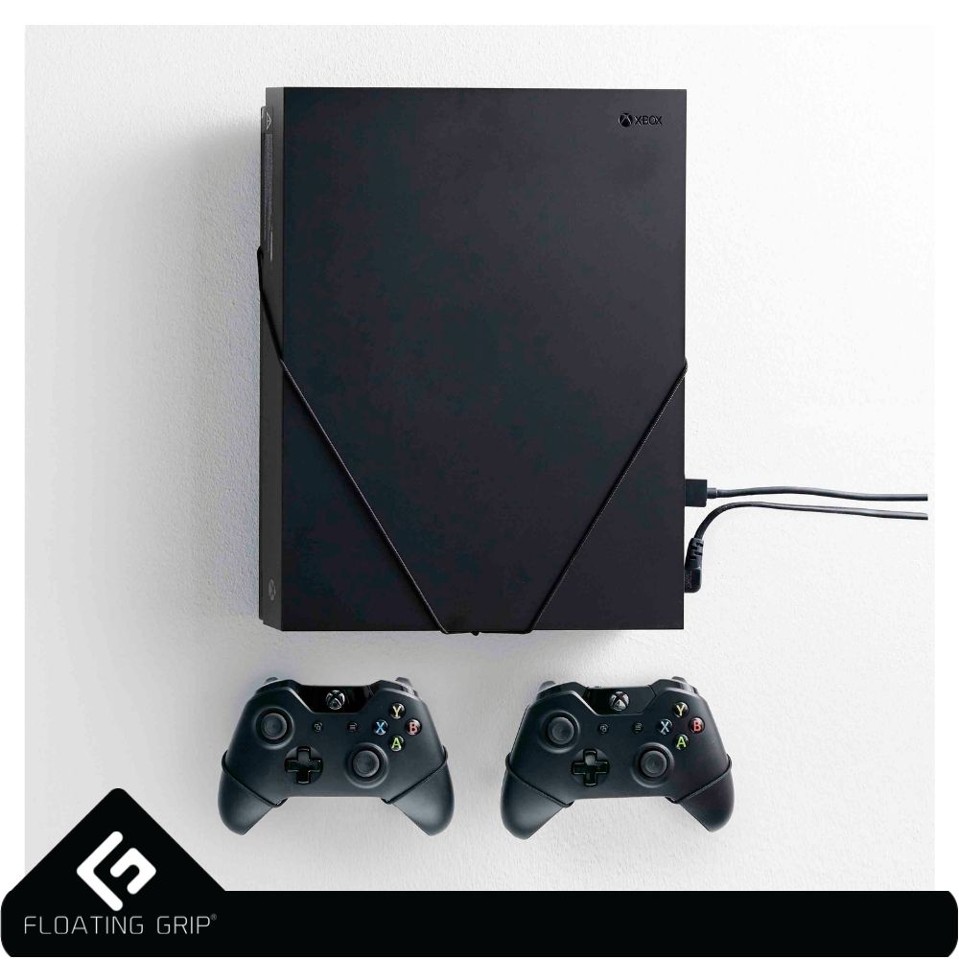 FLOATING GRIP® beslag til Xbox One X konsol og controllers, Sort