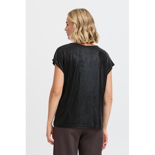 Fransa Franny T-shirt, Black Mix, XXL