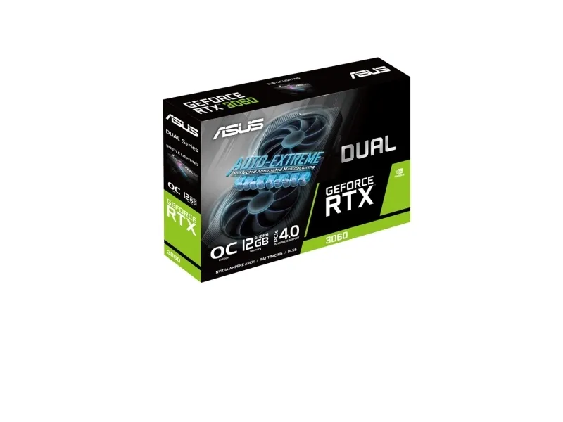 ASUS DUAL-RTX3060-O12G-V2 - OC Edition - grafikkort - GF RTX 3060 - 12 GB GDDR6 - PCIe 4.0 x16 - HDMI, 3 x DisplayPort - LHR